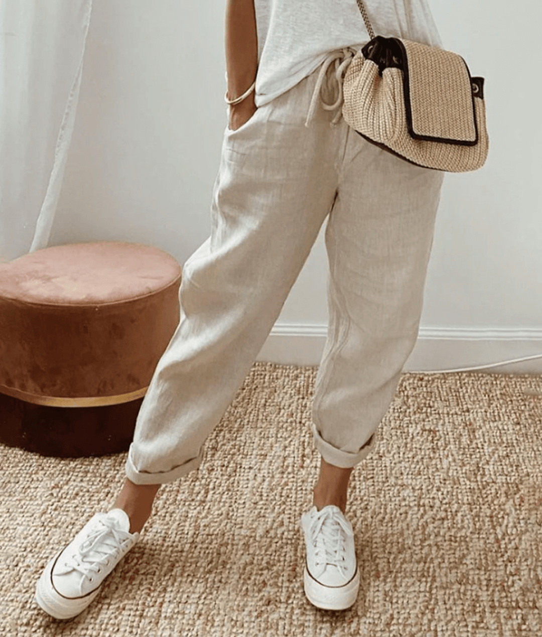 Rose | Elegant Cotton Trousers